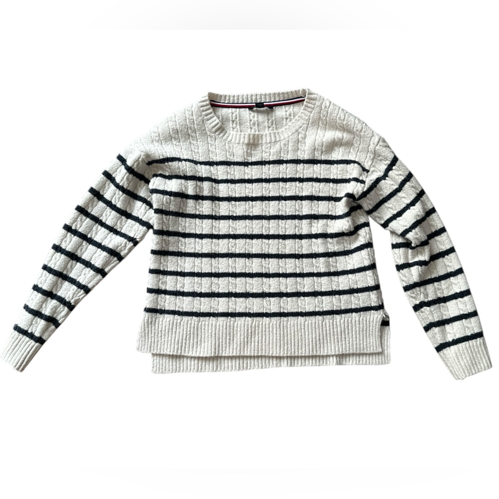 Tommy Hilfiger Girls Stripe Cable Sweater Sweater : JUNIORS GIRLS